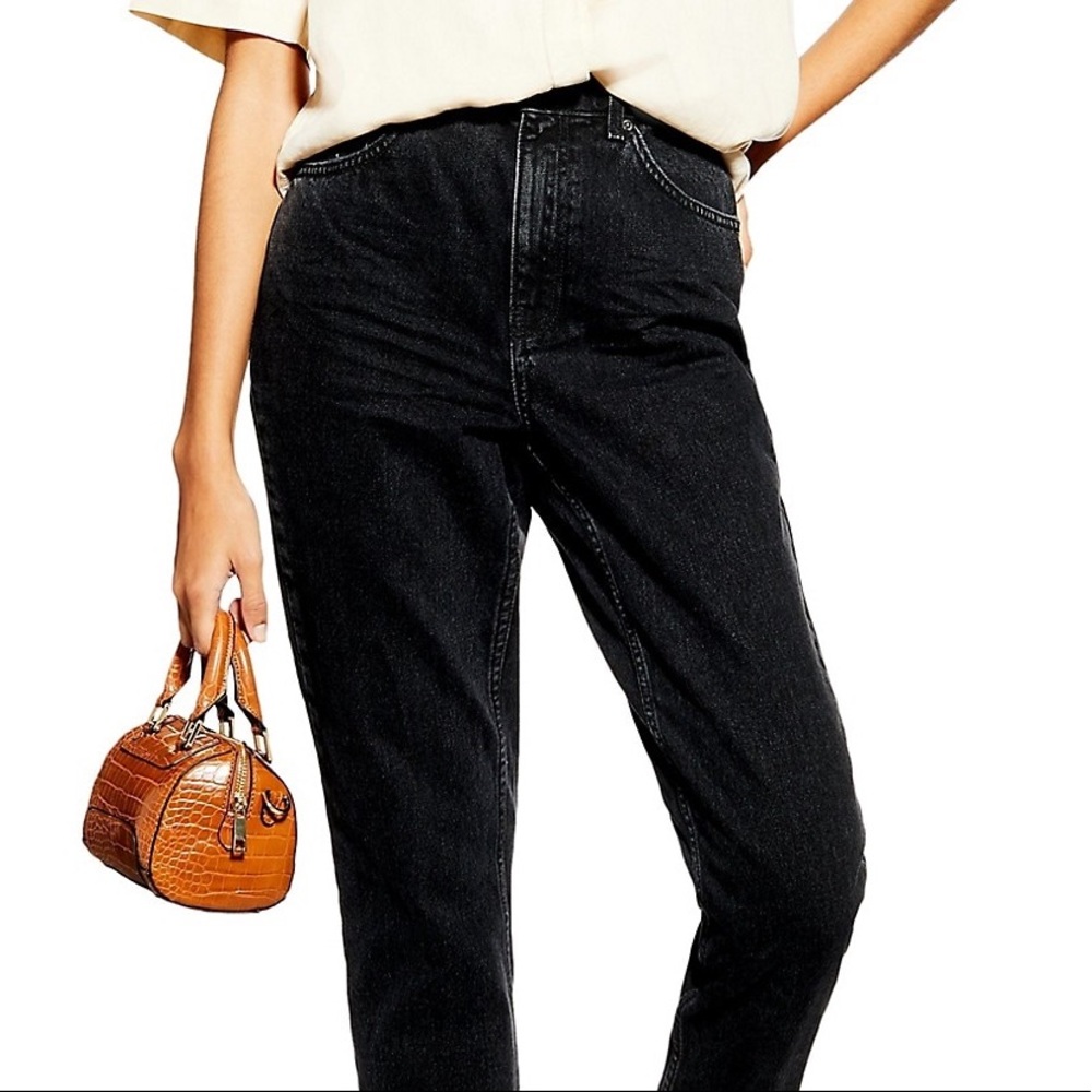 Topshop Black Mom Jeans